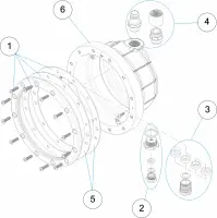 Pièces détachées pour Niche de projecteur autotaraudée et métrique