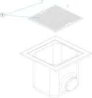 Pièces détachées pour Bonde de fond carrée