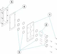 Pièces détachées pour Bouton poussoir TRIPLER étanche