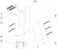 Pièces détachées pour Échelles pour piscines hors-sol DOLCE VITA LAGHETTO
