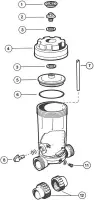 Pièces détachées pour Distributeur de Chlore Hayward In-Line 4 kg