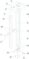 Pièces détachées pour Douche solaire ANGEL avec réservoir 30 L (accumulateur aluminium) et mitigeur (AstralPool / Fluidra)