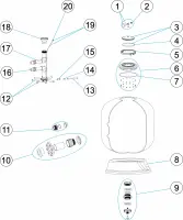 Pièces détachées pour Filtres à sable ASTRAL BWS2 Ø1050 Ø1200