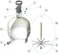 Pièces détachées pour Filtre Astral CANTABRIC TOP 750