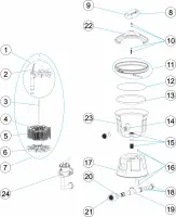 Pièces détachées pour Filtres Astral CLARITY