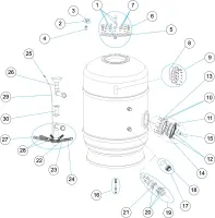 Pièces détachées pour Filtre Astral DELTA 1000-1200 (Ø1000 - Ø1200)