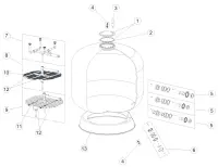 Pièces détachées pour Filtres Astral PRAGA 2,5 - 4 kg Ø 2350