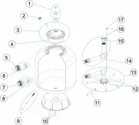 Pièces détachées pour Filtre s IML VIENA SIDE Ø 500, 600, 750