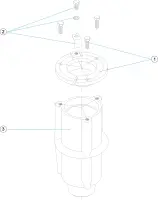 Pièces détachées pour Ancrage de douche complet Ø43 (D.43) – AstralPool / Fluidra – réf 00107 (fixation + prise de terre + corps d’ancrage)