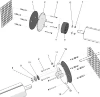 Pièces détachées pour Volet piscine ECA : Fixations Axe d'enrouleur immergé - piscine béton avec carrelage