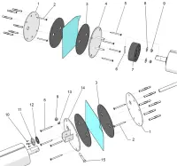 Pièces détachées pour Volet piscine ECA : Fixations Axe - enrouleur immergé - piscine liner