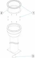 Pièces détachées pour Fontaine parapluie Astral Ø129