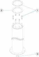 Pièces détachées pour Fontaine parapluie Ø 254