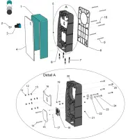Pièces détachées pour Volet piscine ECA : Pied côté moteur SVELTEA