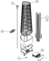 Pièces détachées pour Poêles Harvia KIVI