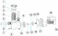 Pièces détachées pour Pompes Astral BERING VS II, AQUASPHERE ECO IVS, INVERGREEN VSP