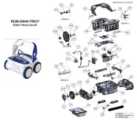 Pièces détachées pour Robot piscine Gré Track 4X4 2 roues motrices