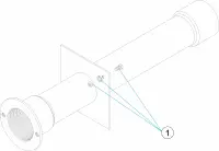 Pièces détachées pour Traversée de paroi inox 340 mm