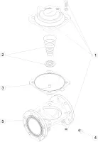Pièces détachées pour Vanne hydraulique Astral 4" Ø 80, 100 et 125