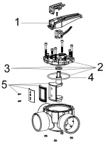 Pièces détachées pour Vanne rotative à disque CEPEX Ø50, Ø63 et Ø75