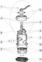 Pièces détachées pour Vanne TOP MIDAS 1 1/2" Ø50