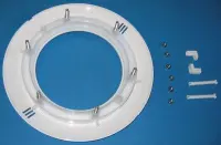 Enjoliveur avec bride et vis plastique de projecteur led NF - BLANC