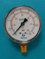 Manomètre Ø63 4 bars vis 1/4" (pour adaptateur 101D014) - 101D005