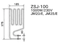 Résistance de poêle Compact JM20(E), JM25(E) - 1000W/230V