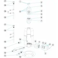 Pièces détachées pour Filtre à sable ARTIC diamètres 650-800-950 avec PLANCHER CREPINES