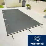 Bâche de sécurité à barres pour piscine Excel Piscines PARTITION 42 - 4.20m x 4.20m