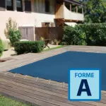 Couverture d'hivernage opaque Vancouver forme A - Bleu / Ivoire