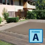 Couverture d'hivernage opaque Vancouver forme A - Terracotta / Ivoire